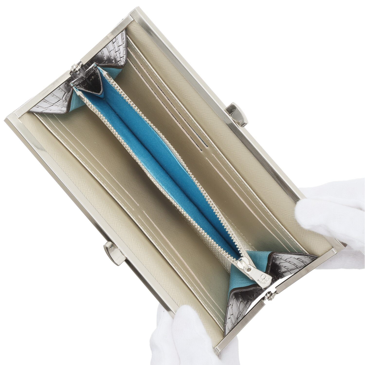 エーディーエムジェイ ＴＨＥ　ＢＥＥ イタリアンレザー 口金ウォレット