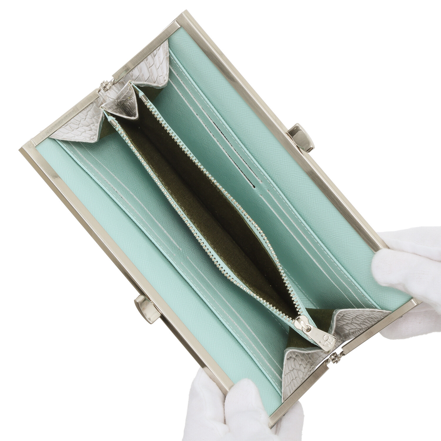 エーディーエムジェイ ＴＨＥ　ＢＥＥ イタリアンレザー 口金ウォレット