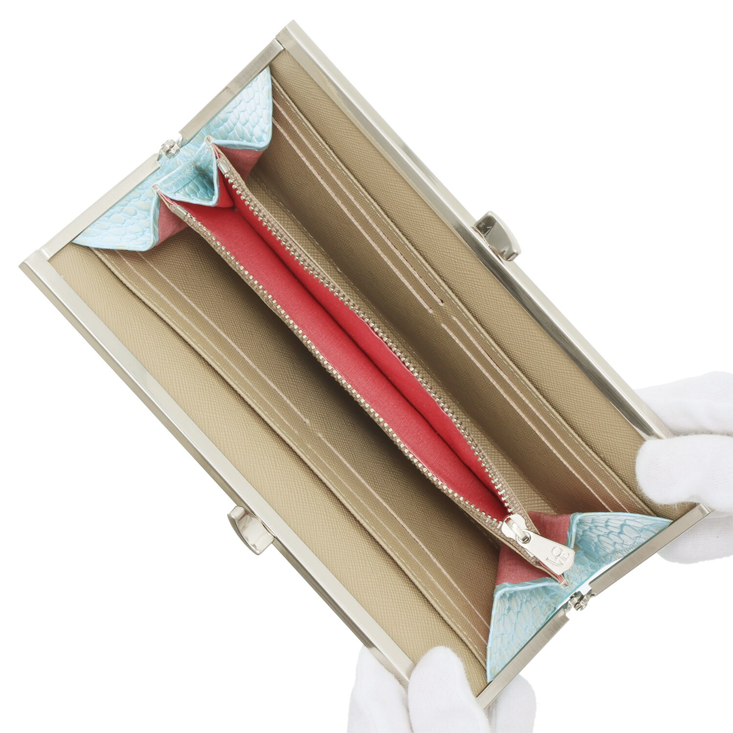 エーディーエムジェイ ＴＨＥ　ＢＥＥ イタリアンレザー 口金ウォレット