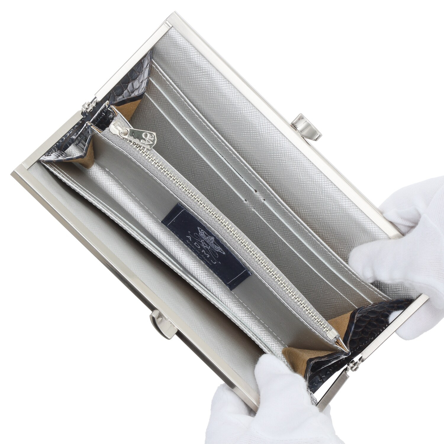 エーディーエムジェイ ＴＨＥ　ＢＥＥ イタリアンレザー 口金ウォレット