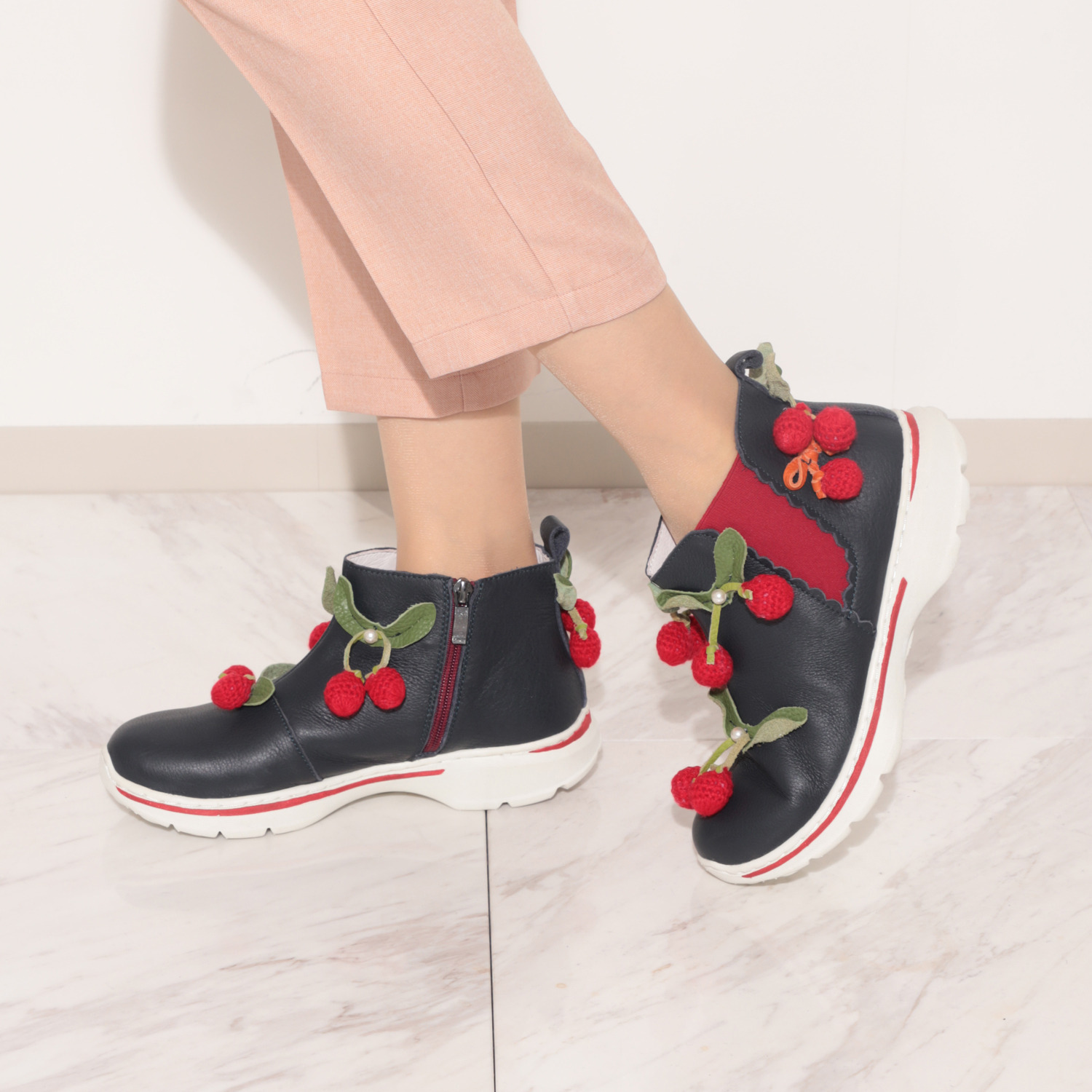 エスタシオン 牛革 サクランボシューズ