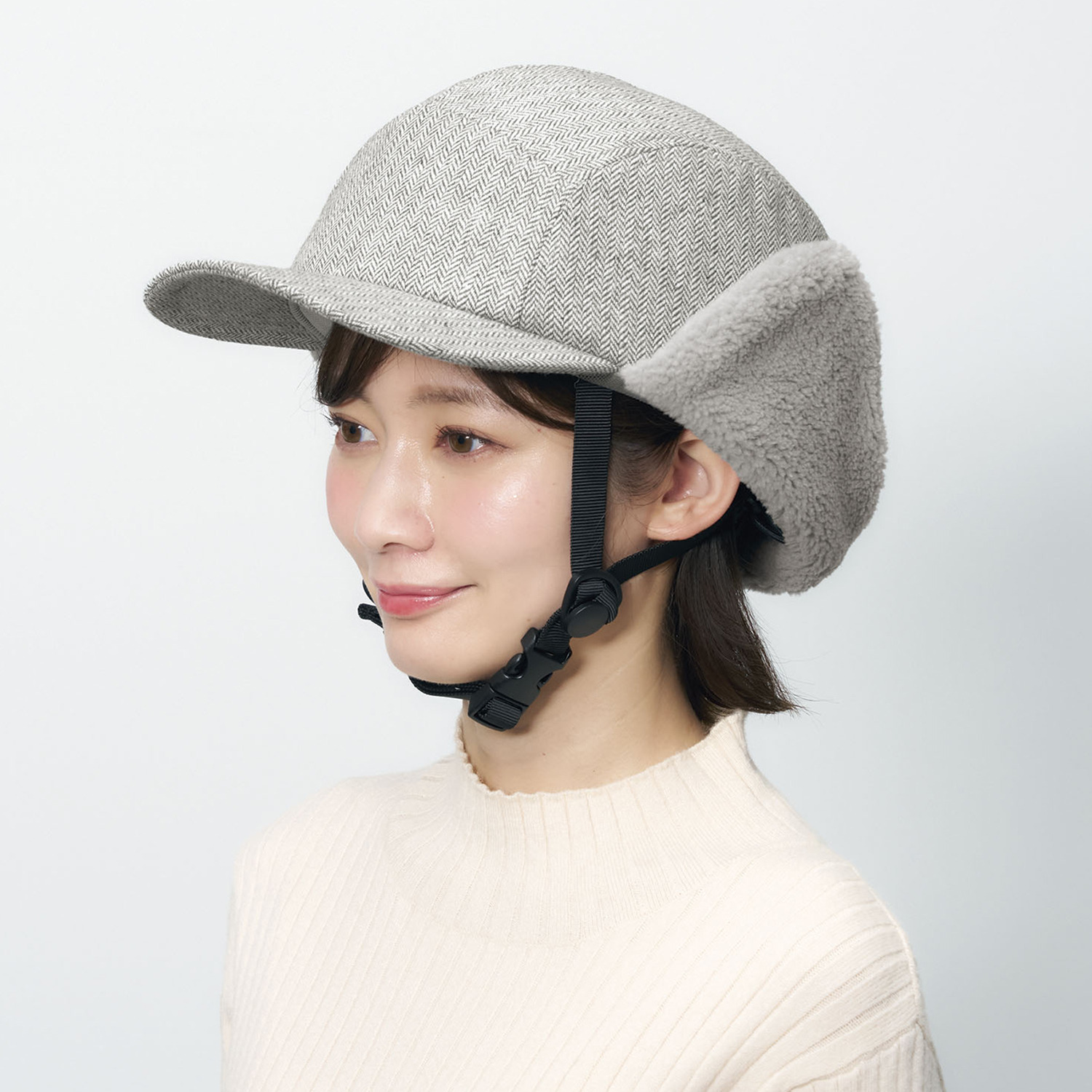 おしゃヘル専用 着せ替え用帽子 ＜耳あて付きキャップ＞