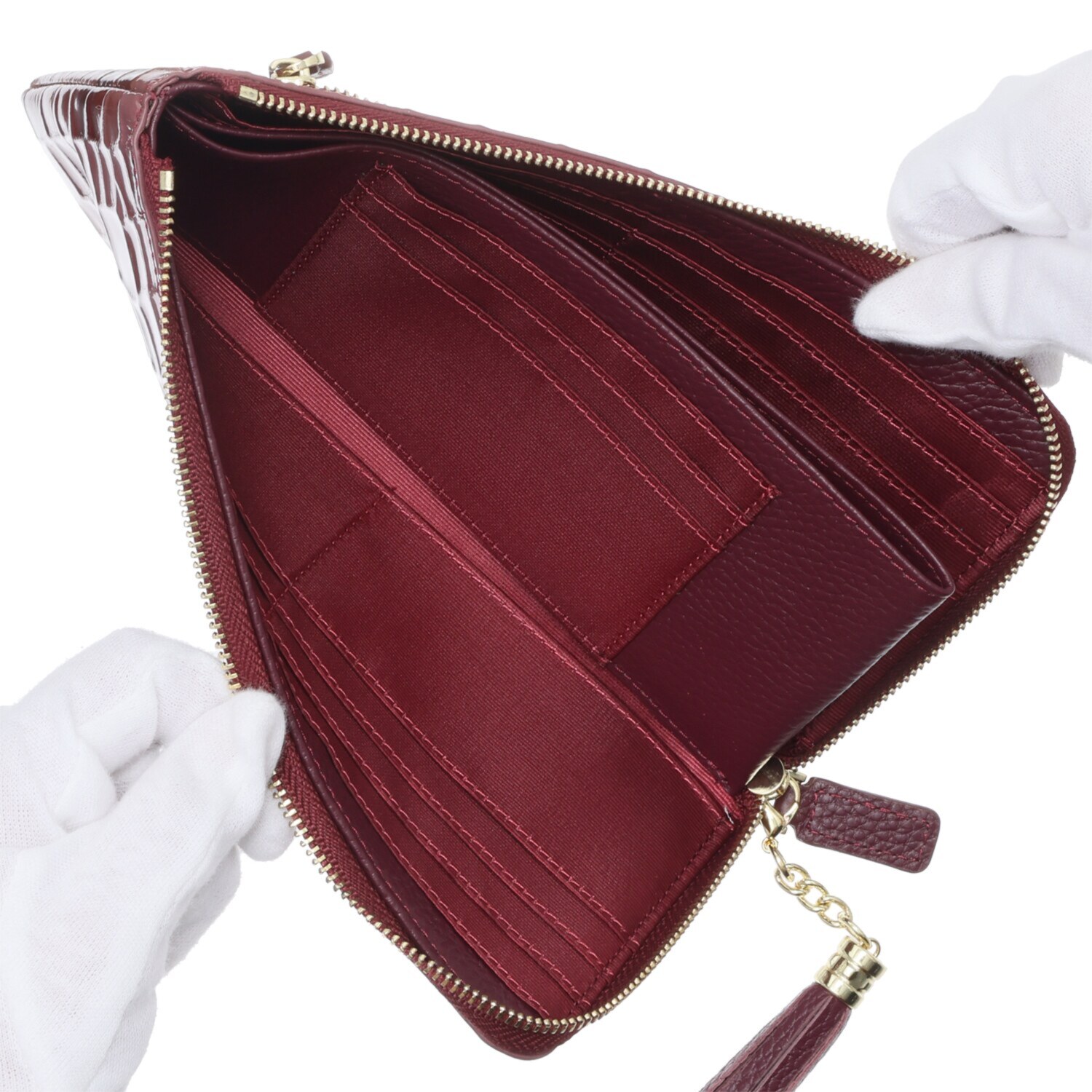 エスタシオン 本革エナメル 長財布