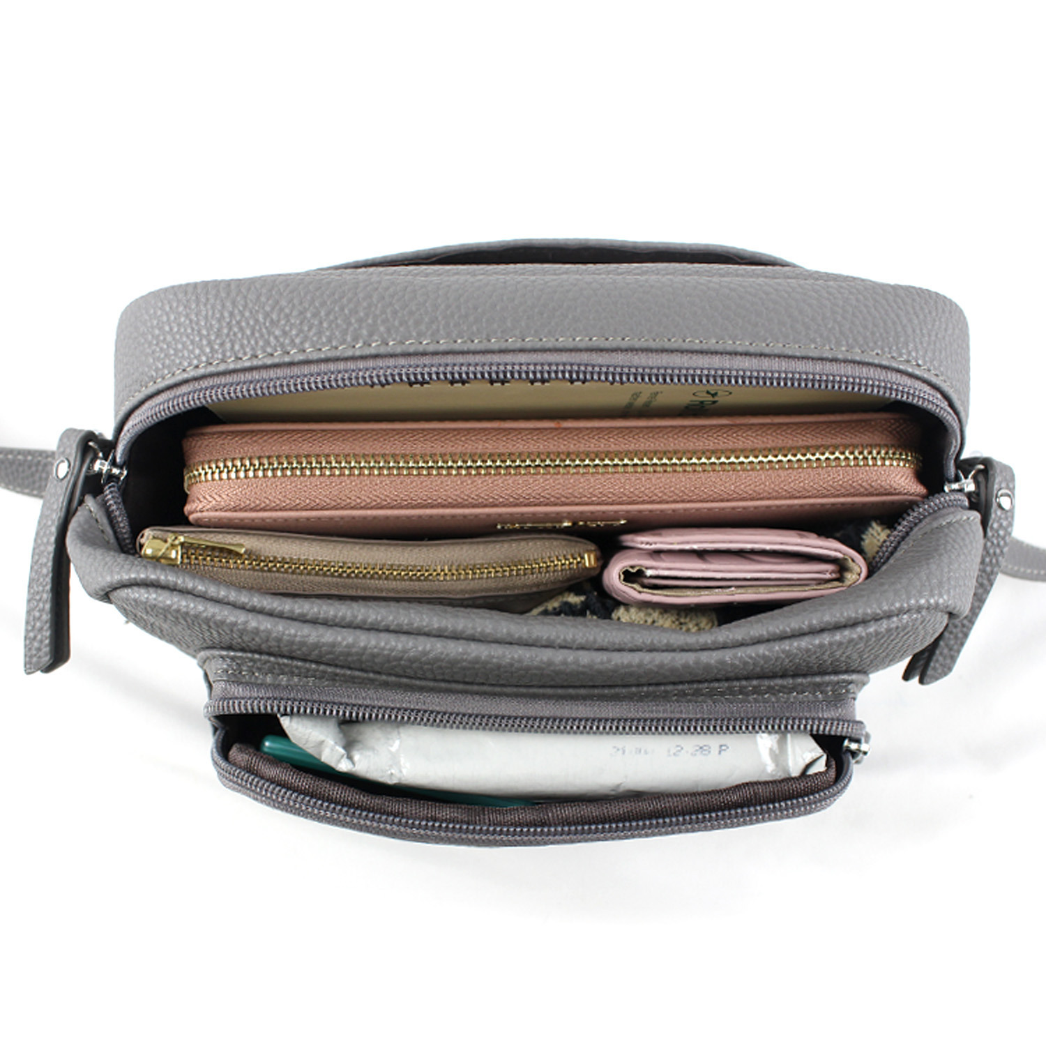 リズデイズ フェイクレザー ラウンド ミニショルダーバッグ