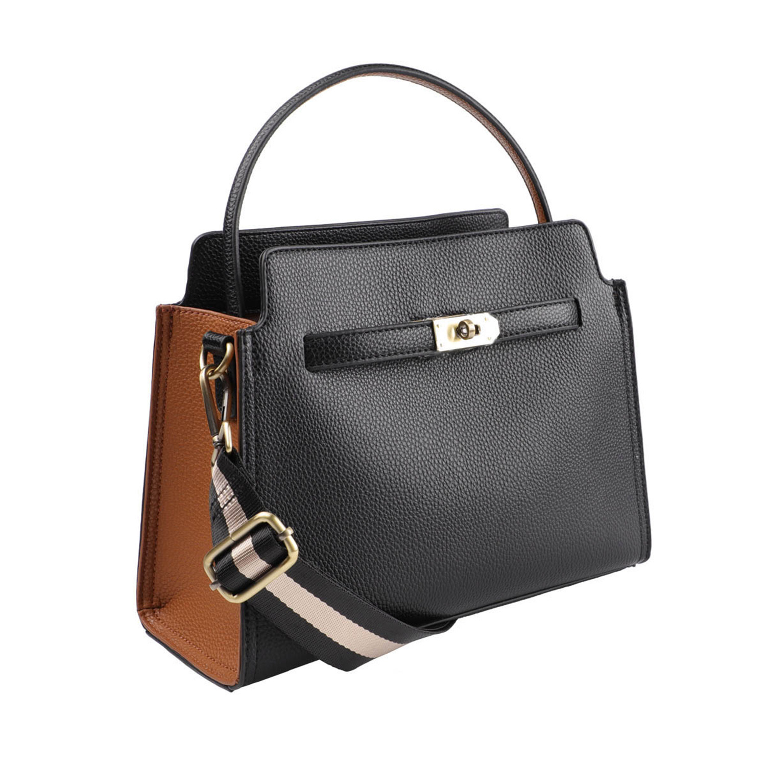 リズデイズ フェイクレザー バイカラー ショルダーバッグ