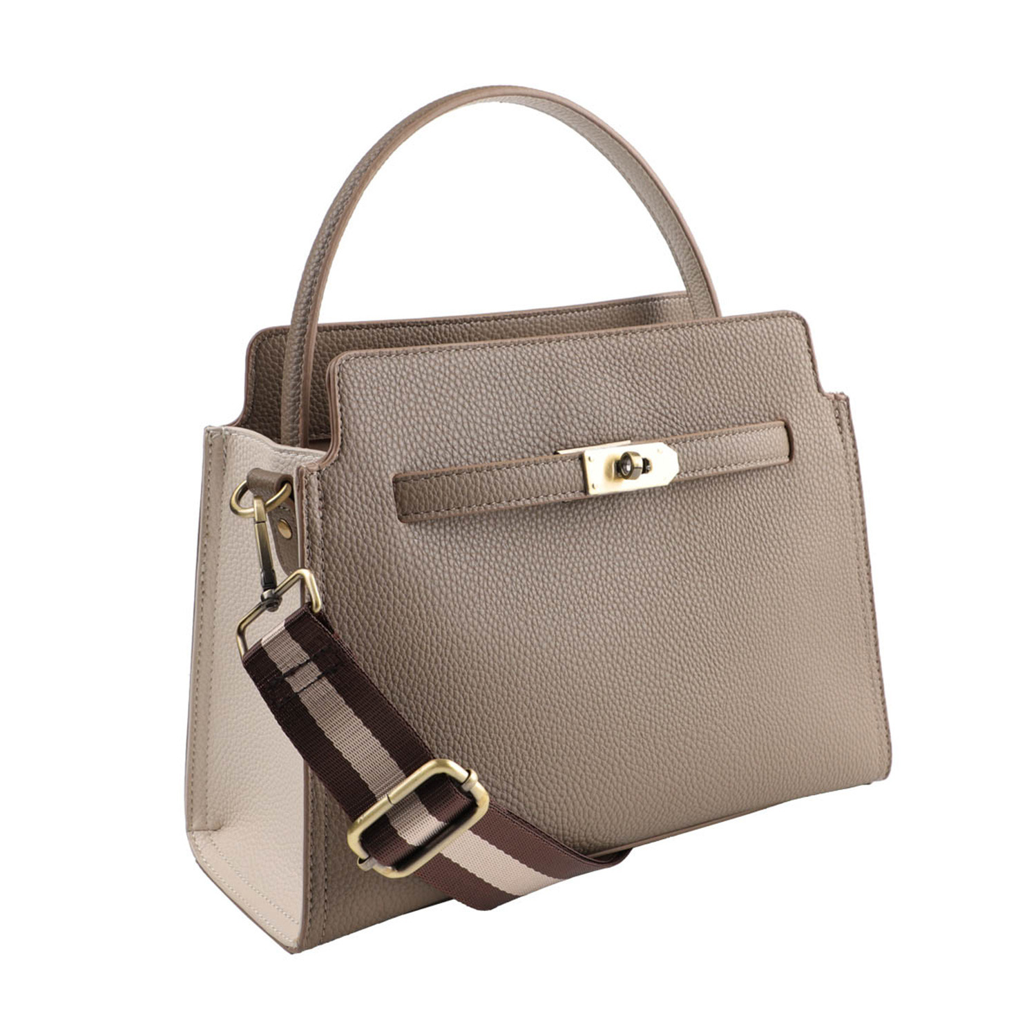 リズデイズ フェイクレザー バイカラー ショルダーバッグ