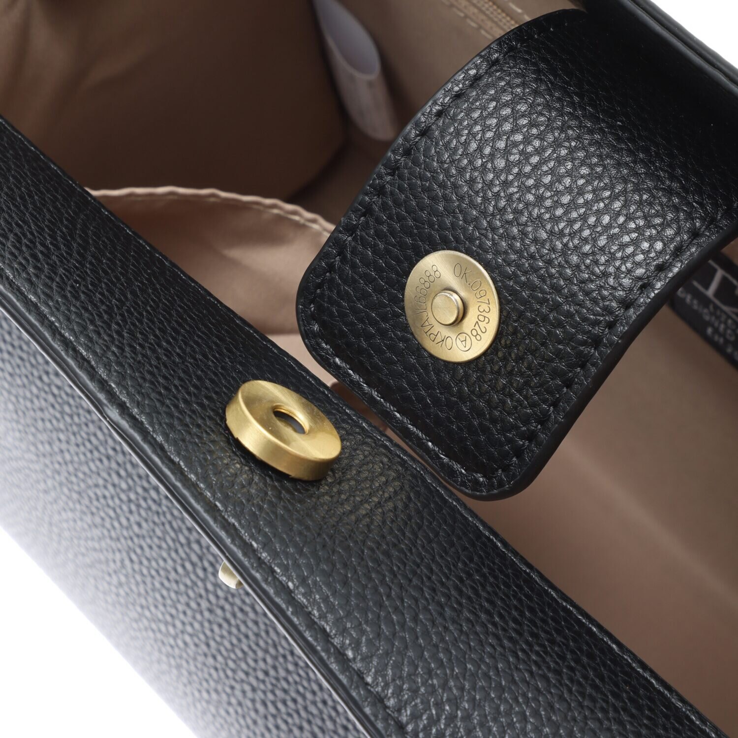 リズデイズ フェイクレザー バイカラー ショルダーバッグ