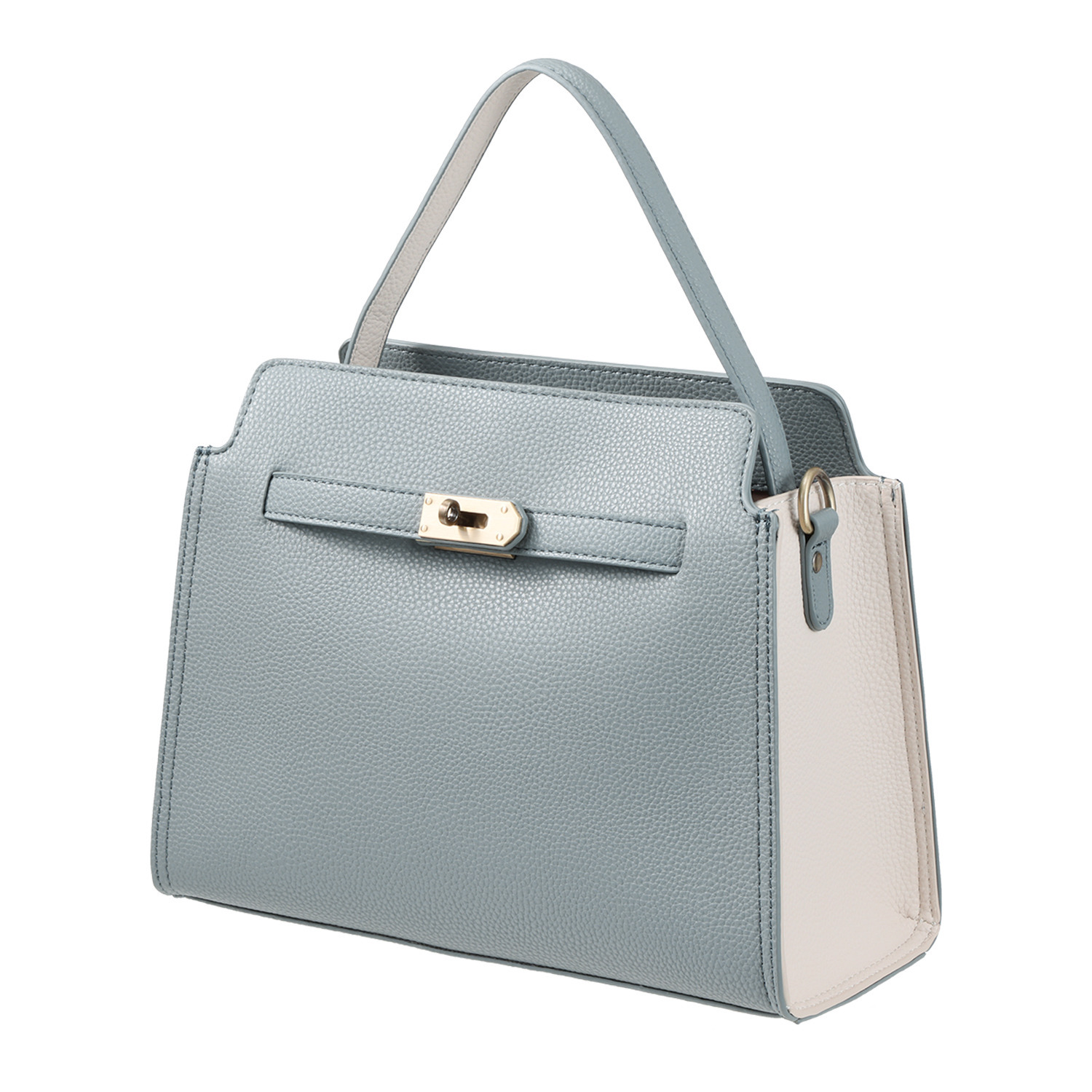 リズデイズ フェイクレザー バイカラー ショルダーバッグ