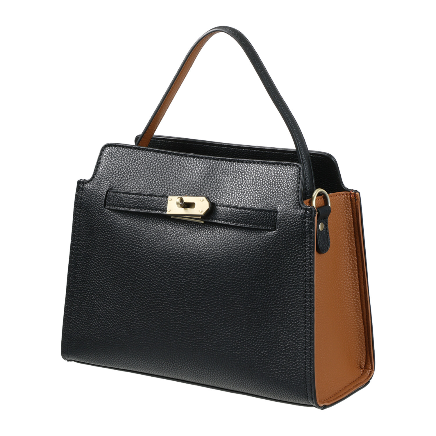 リズデイズ フェイクレザー バイカラー ショルダーバッグ