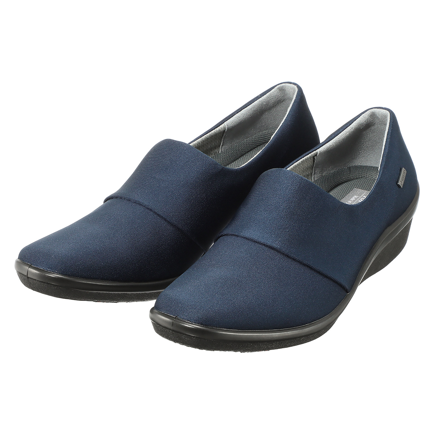 トップドライ 天気予報を気にせず履ける 切り替えデザイン ソフトパンプス