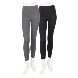 あしマルシェ 吸湿発熱 裏起毛 あったか９分丈 レギンス２枚セット