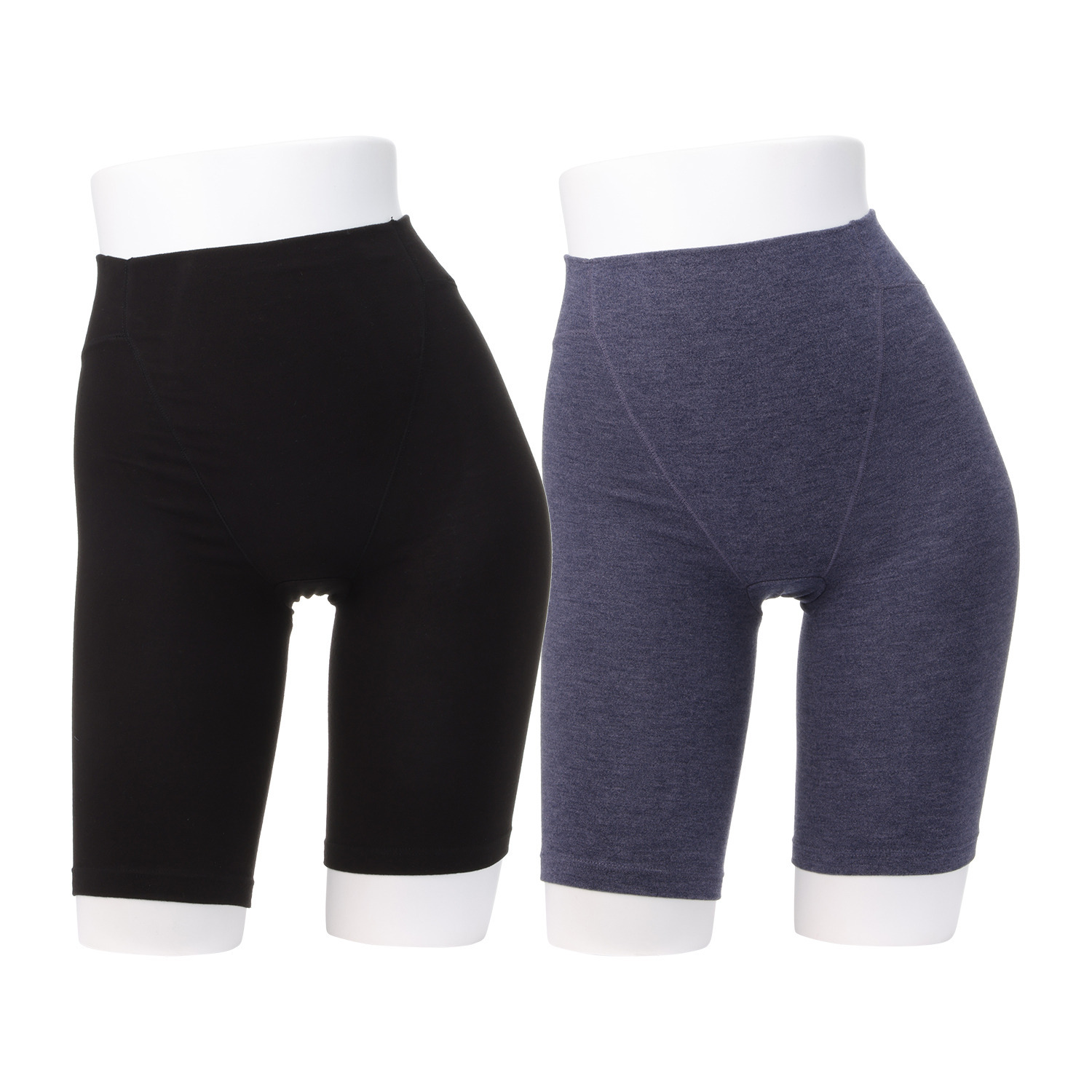 温活キュート お腹・腰周り・下腹部分が 三重であったかい！ ピーチ起毛 仙骨周り重点保温 五分丈ボトム　２色セット