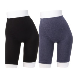 温活キュート お腹・腰周り・下腹部分が 三重であったかい！ ピーチ起毛 仙骨周り重点保温 五分丈ボトム　２色セット