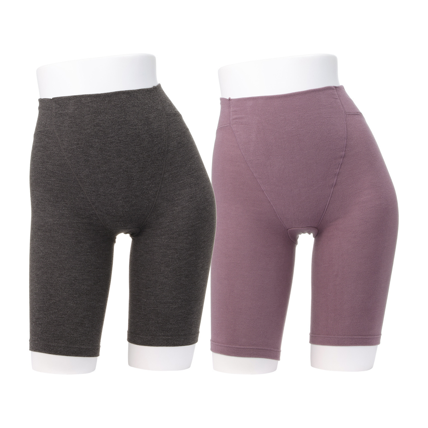 温活キュート お腹・腰周り・下腹部分が 三重であったかい！ ピーチ起毛 仙骨周り重点保温 五分丈ボトム　２色セット