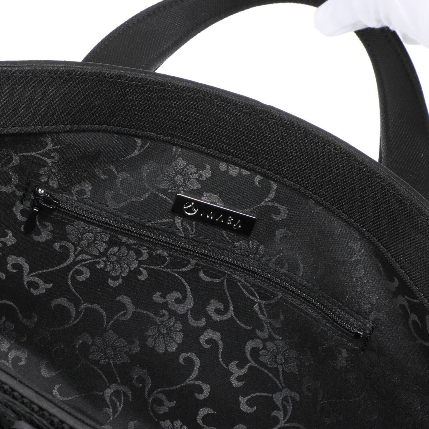 岩佐 国内生産 日本製生地 リボンテープ＆ コード刺しゅう フォーマルバッグ