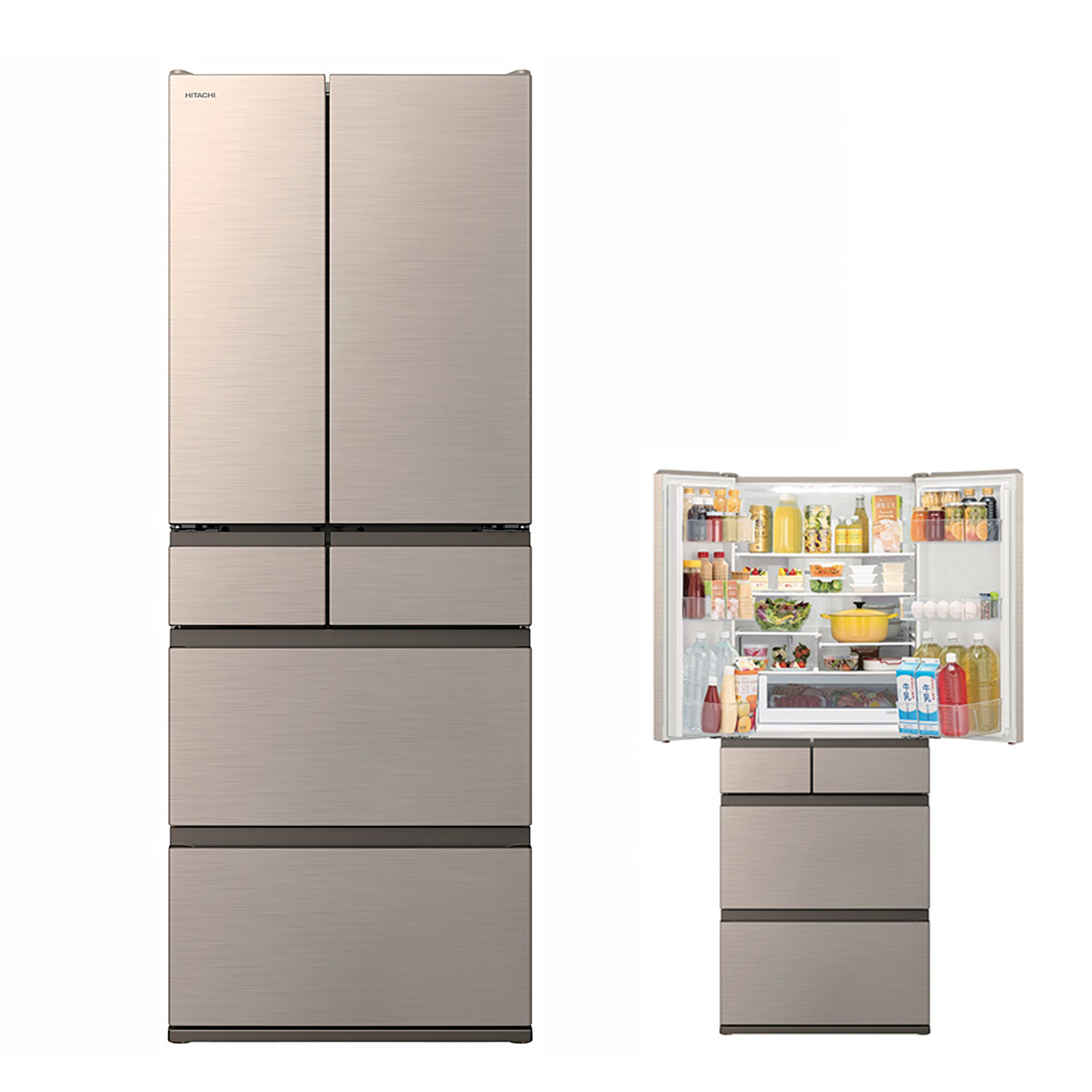 日立 フレンチ６ドア 冷凍冷蔵庫 Ｒ−ＨＷＣ６２Ｔ ＜６１７リットル＞