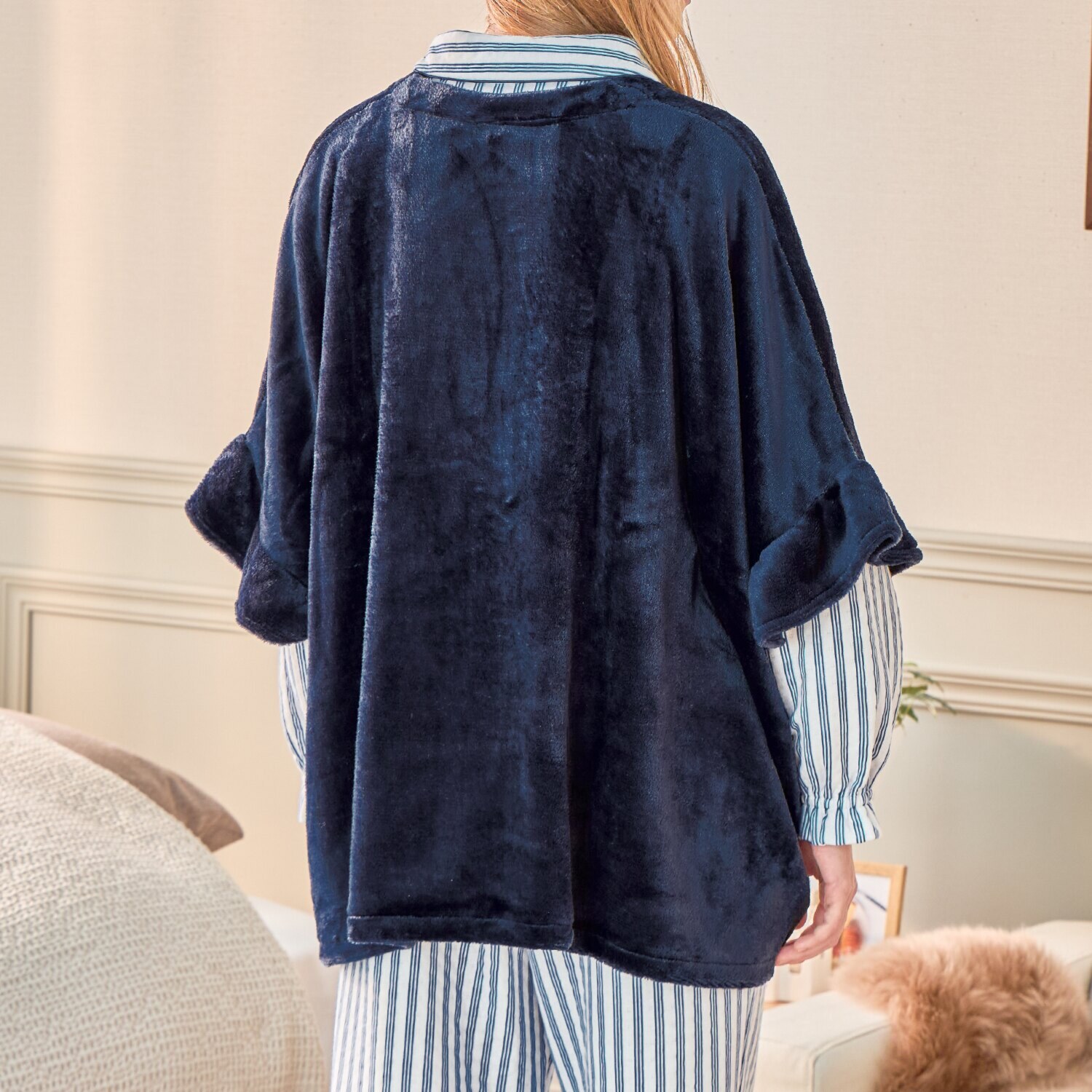 ナルエー ソフティスノーガウン＆ 中綿入り・コットン混 接結ストライプパジャマ