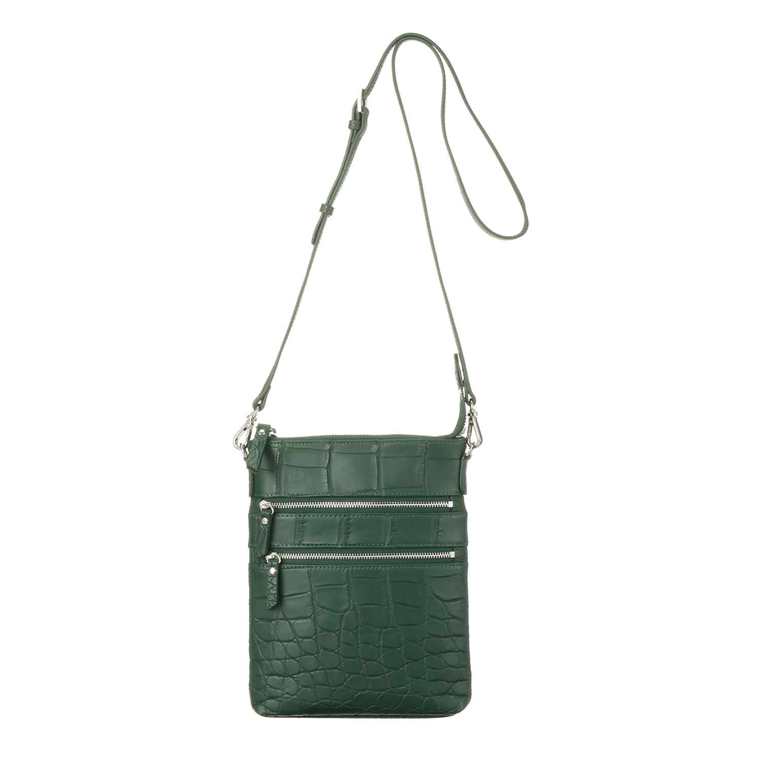 アルムコ マットクロコダイル マルチショルダーバッグ