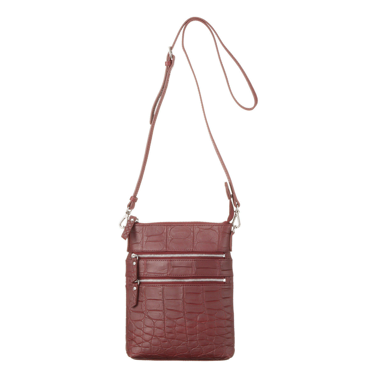 アルムコ マットクロコダイル マルチショルダーバッグ