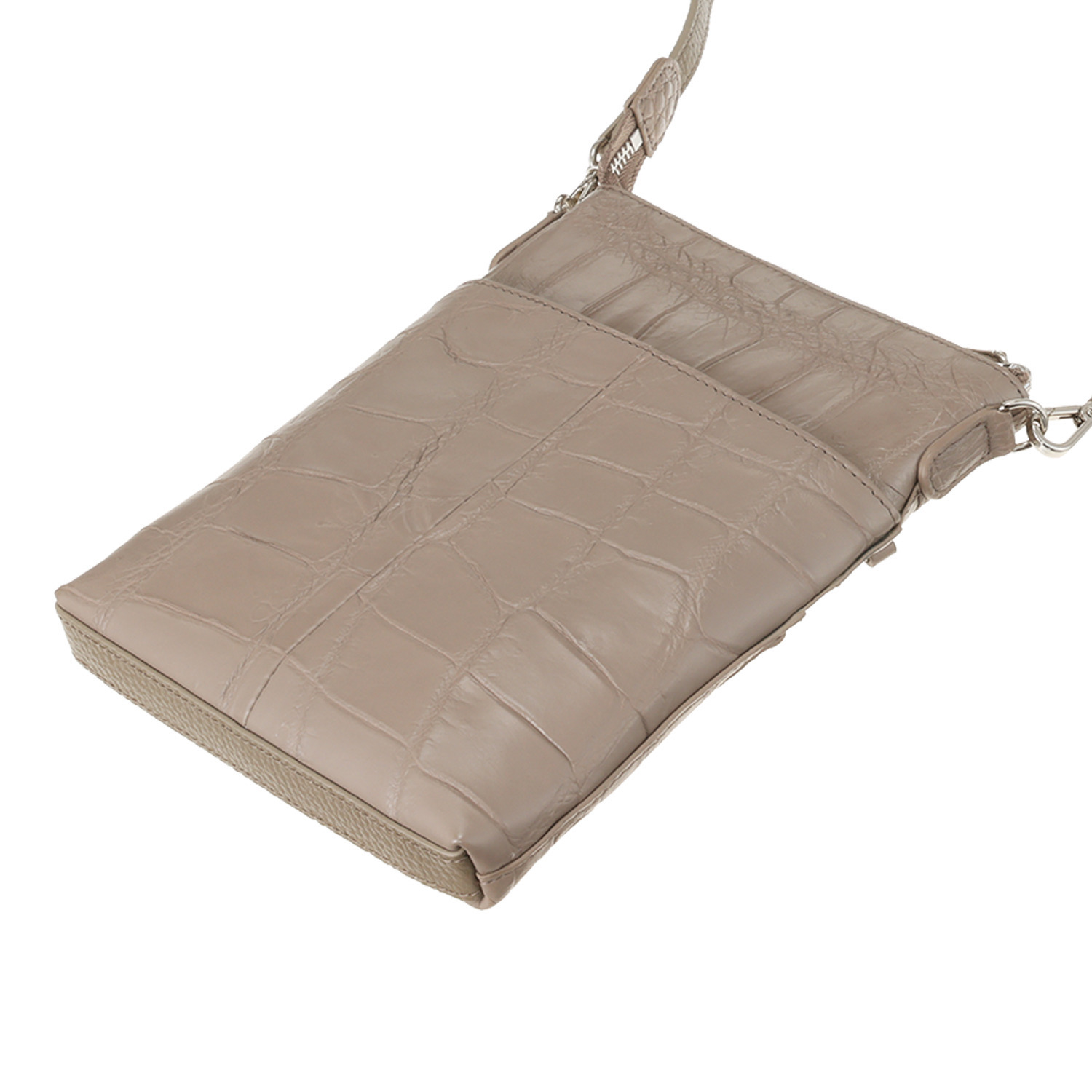 アルムコ マットクロコダイル マルチショルダーバッグ