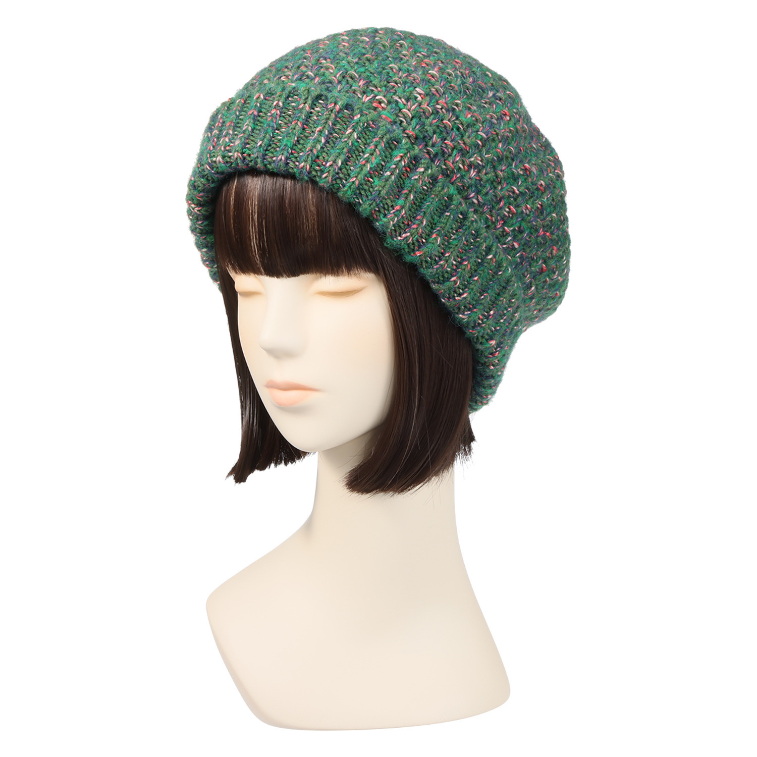 ベル・モード 耳まで暖か ミックスニット帽子