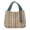 ラルジュ 幾何学柄ジャガード タッセル付 トートバッグ