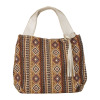 ラルジュ 幾何学柄ジャガード タッセル付 トートバッグ