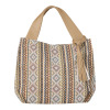 ラルジュ 幾何学柄ジャガード タッセル付 トートバッグ