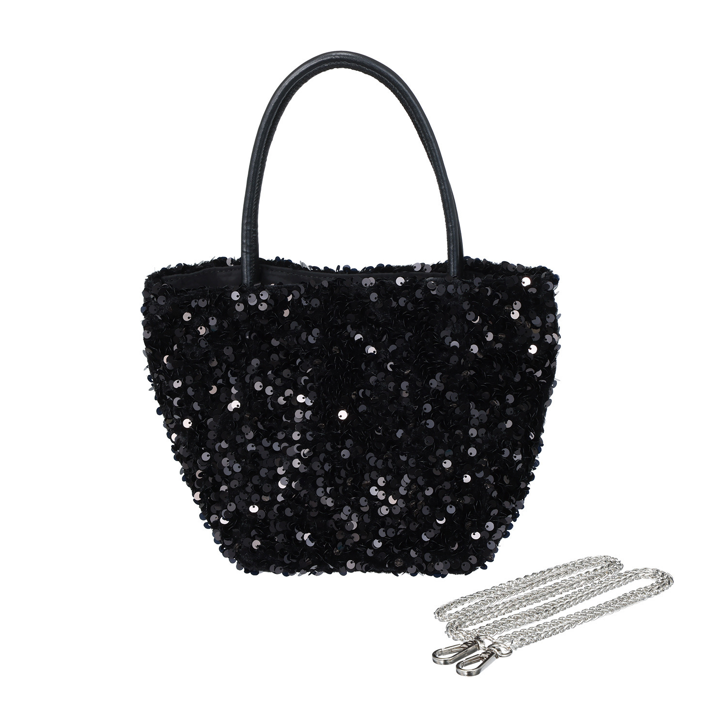 ラルジュ チェーンストラップ付 スパンコールバッグ