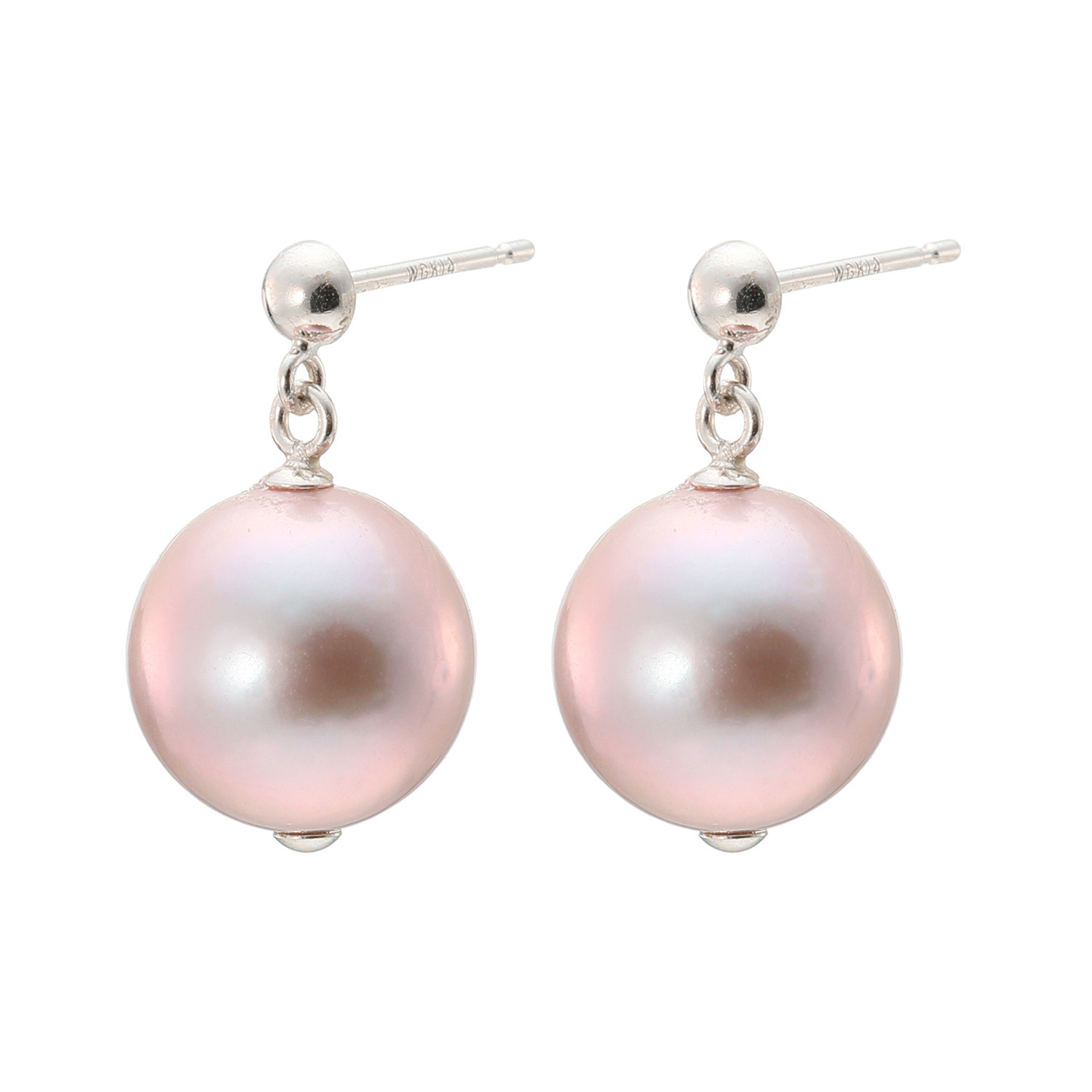 パルミア 有核淡水パール １粒デザイン イヤリング／ピアス