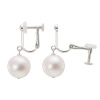 パルミア 有核淡水パール １粒デザイン イヤリング／ピアス