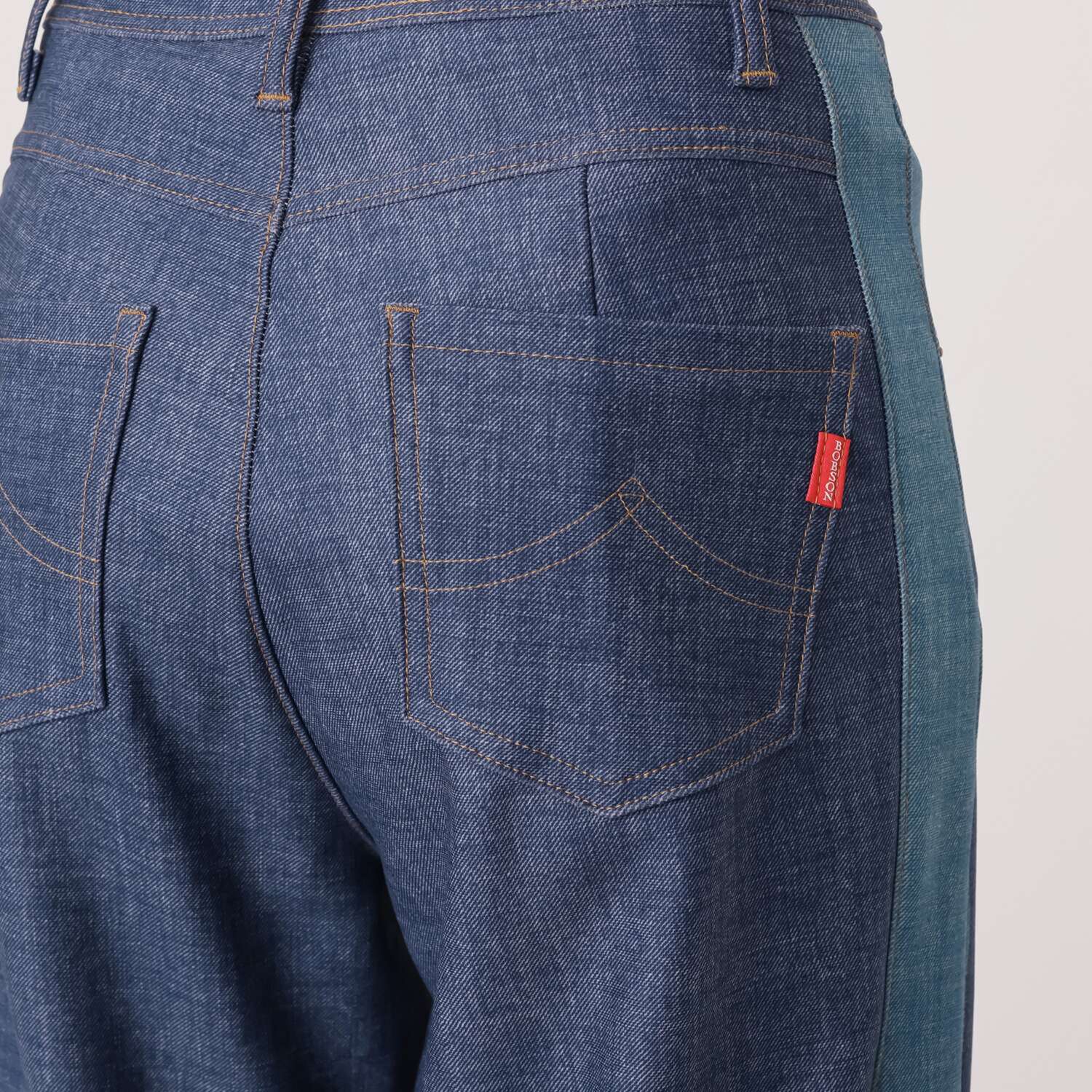 ニーイチマル　ボブソン ハイテンション 裏起毛 リメイク風ワイドパンツ