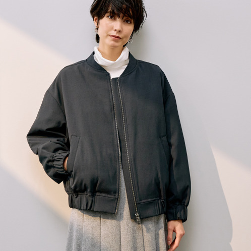 ＜ショップチャンネル＞ アントワブラン ウール調ツイル ファイバーダウン ブルゾン