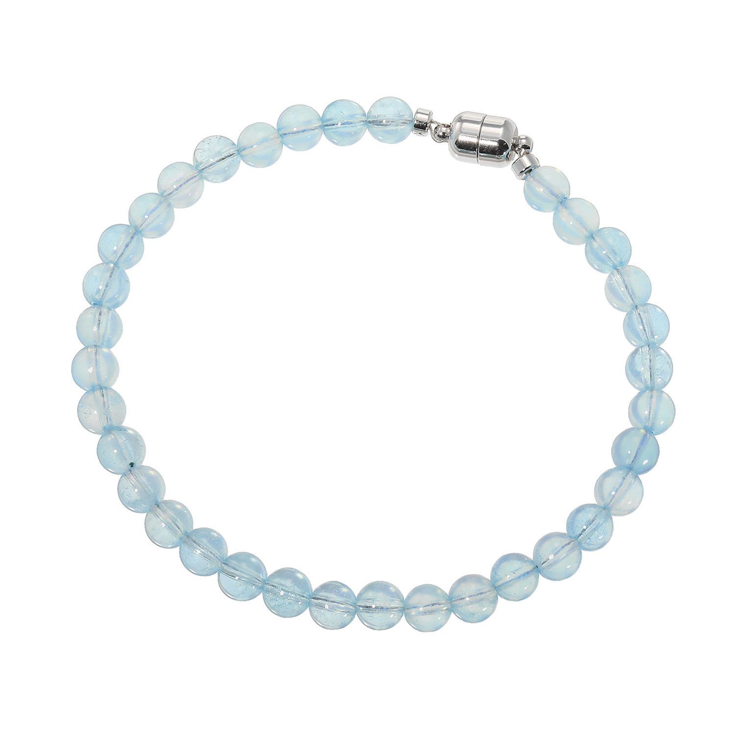 グランシフォレ アクアマリン ラウンドビーズ ブレスレット