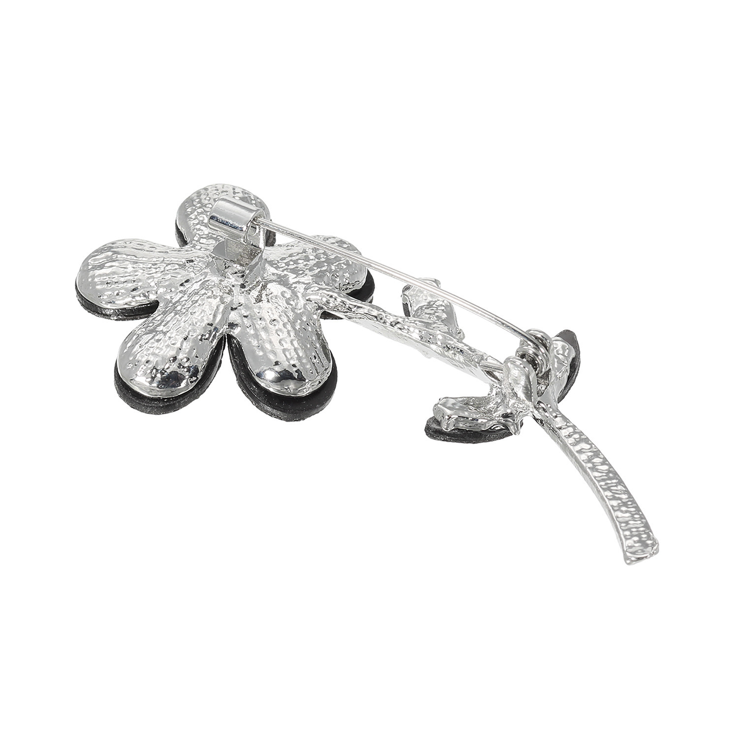 グランシフォレ アバローニシェル＆ ビジュウ フラワーモティーフ ブローチ