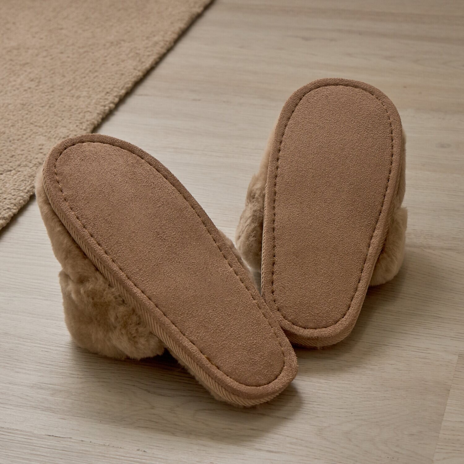 モリリン ニュージーランド産 メリノムートン使用！ ムートンスリッパ２色組