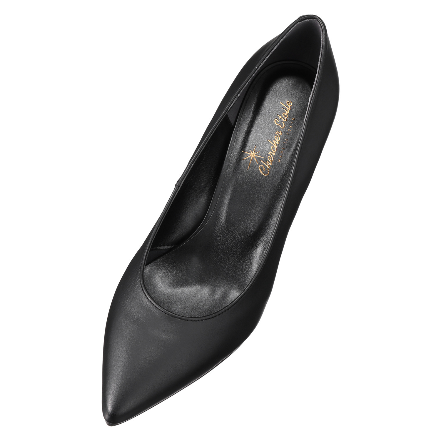 シェルシェエトワール メイドイン東京 はっ水 牛革柔らか仕立て あか抜け８ｃｍヒール プレーンパンプス