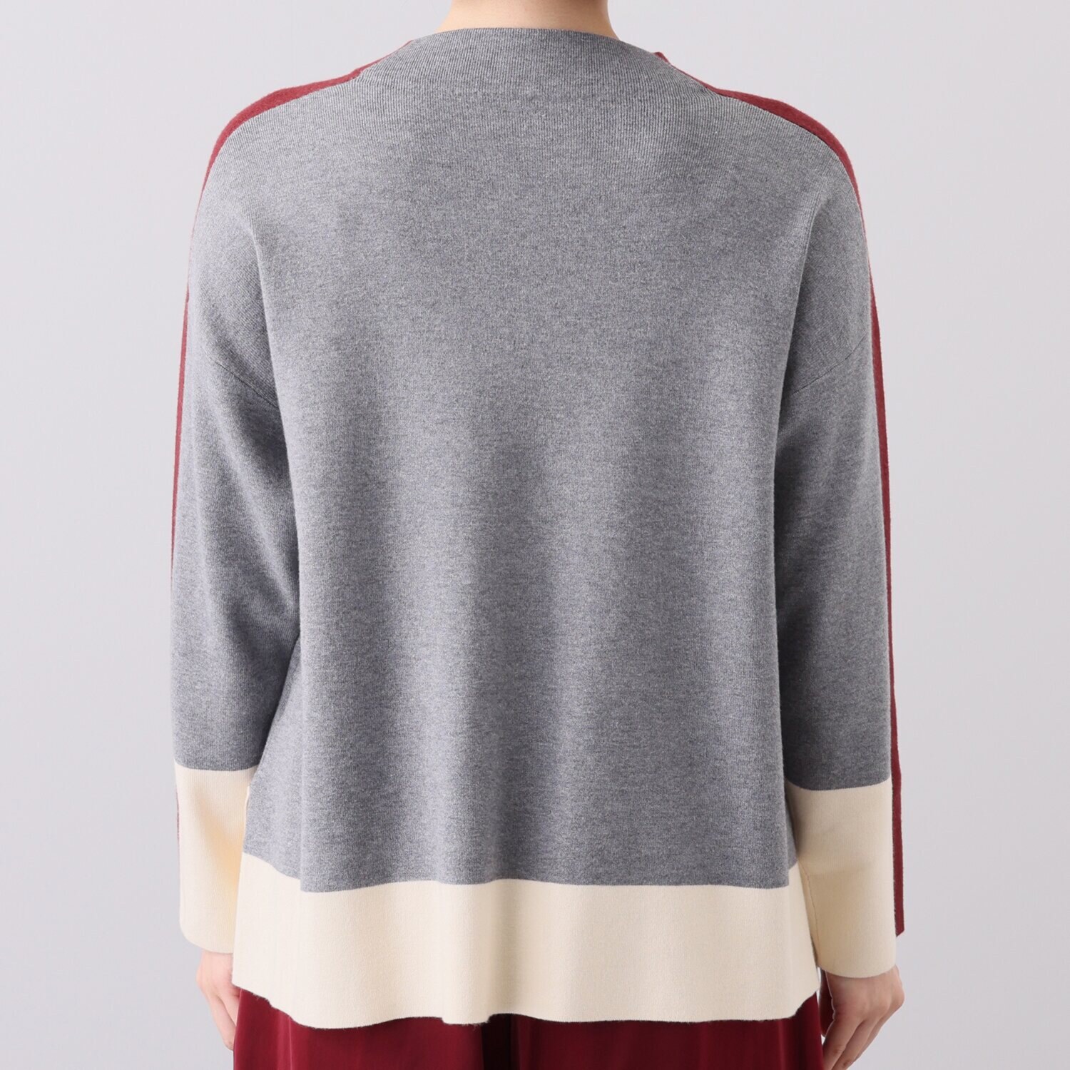 マチュート センスの見せ所 配色ニットプルオーバー