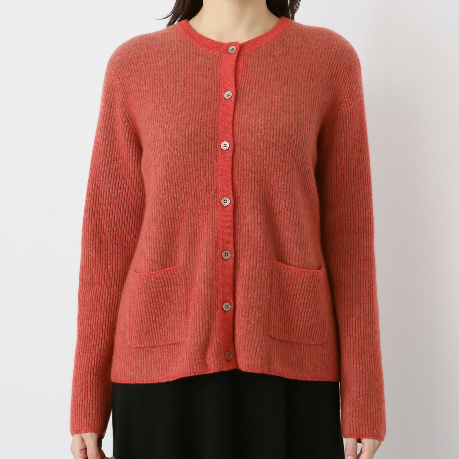 ナチュラム 内モンゴル産 カシミヤ１００％ しっかりとした肉感の ニットカーディガン