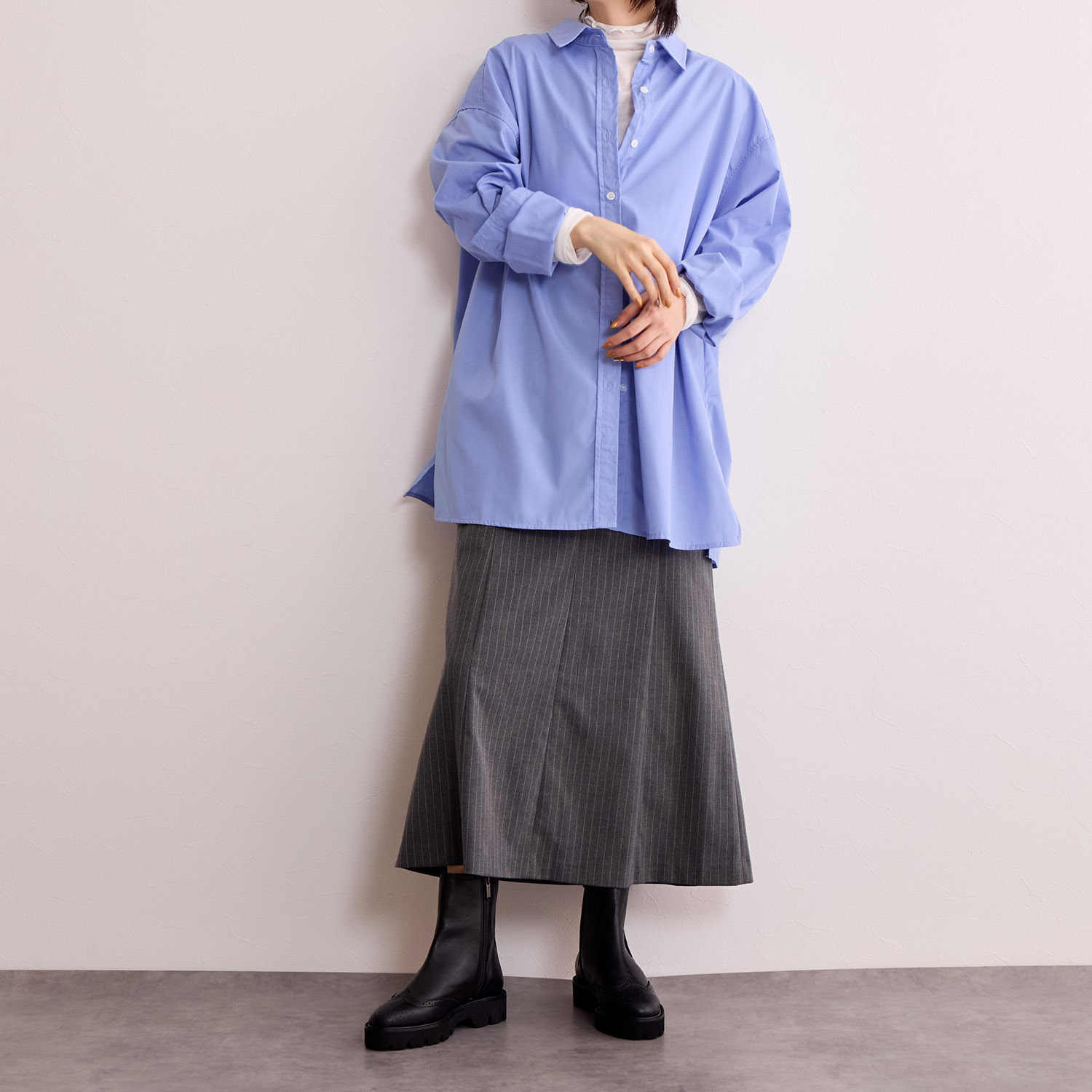 卑弥呼 はっ水牛革 メダリオン　サイドゴア トラックソールブーツ