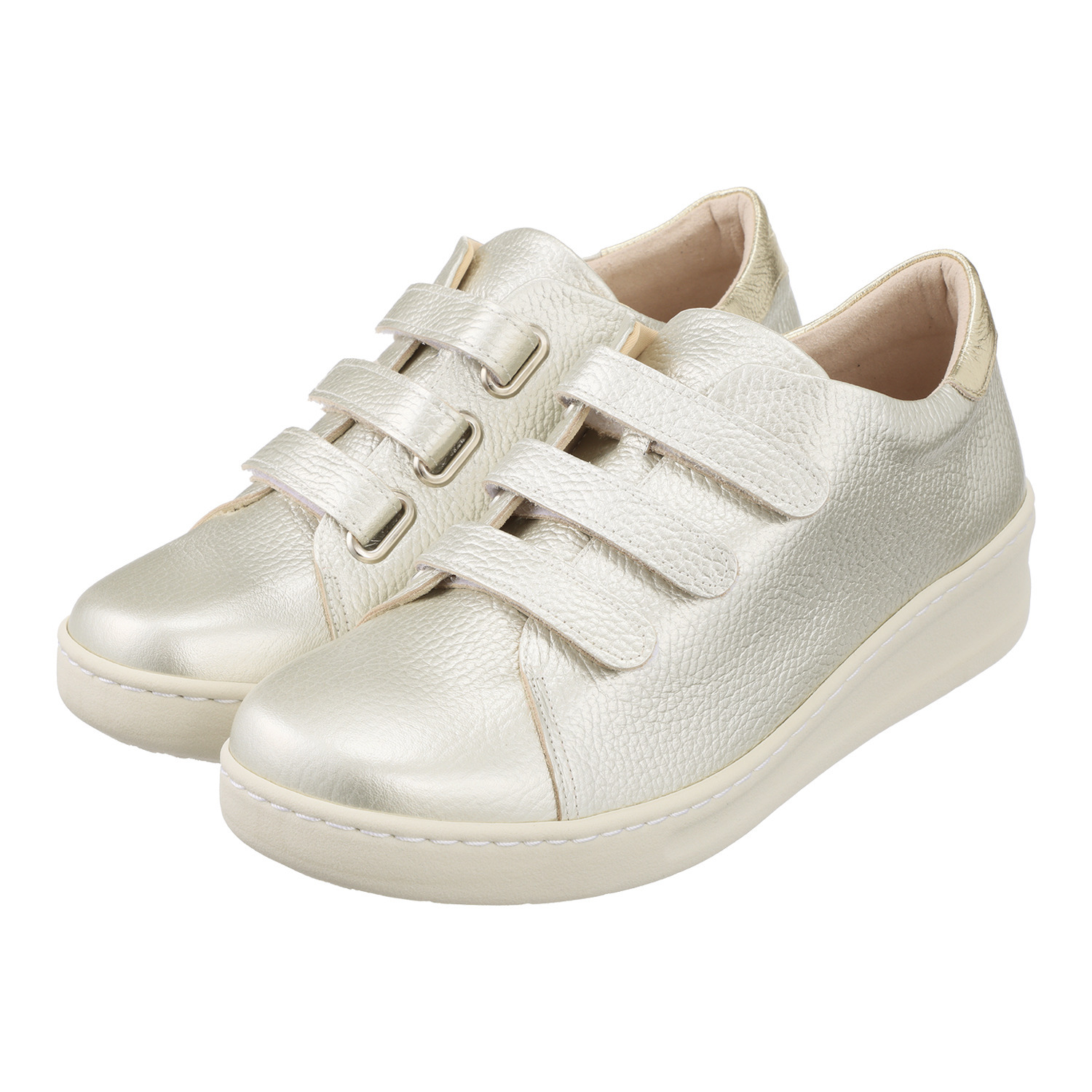 ミスキョウコ 日本製　レザー ３本ベルト オパンケスニーカー