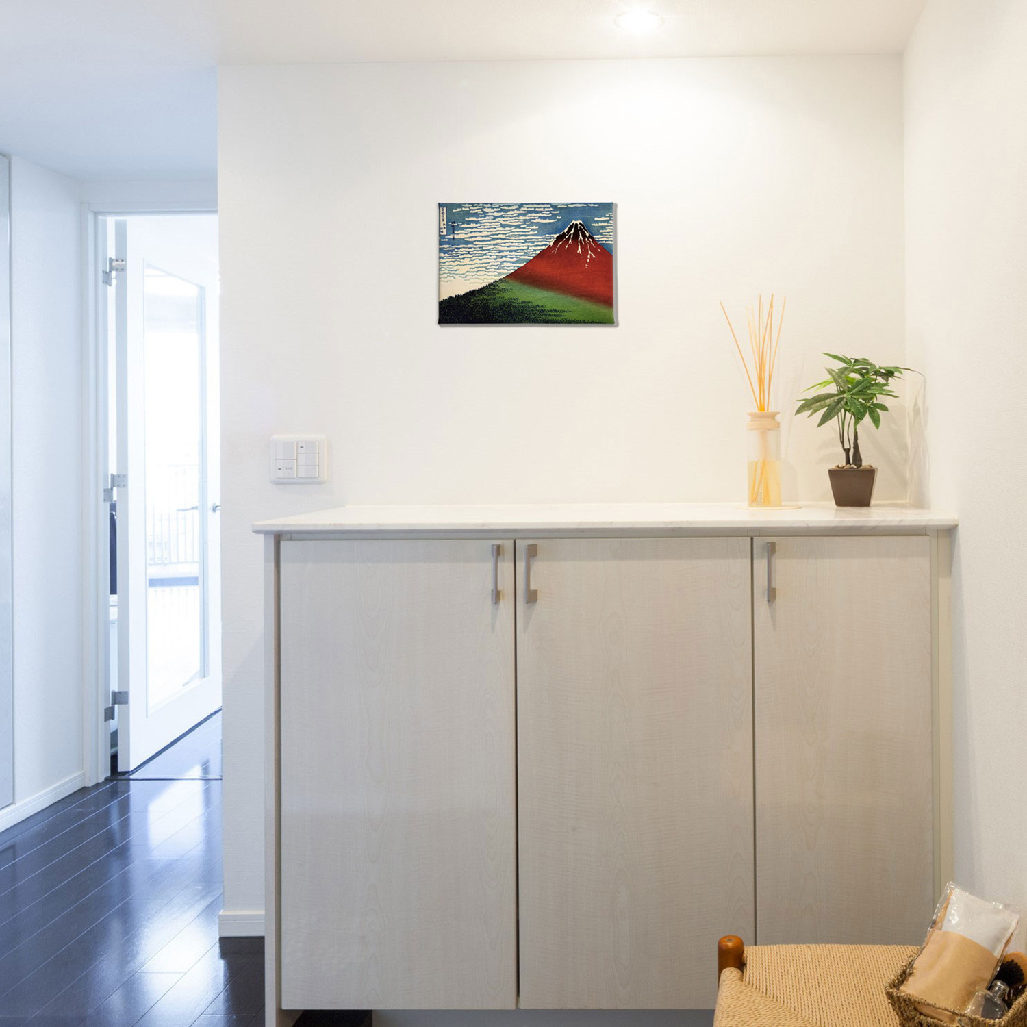 インテリアアート 葛飾北斎 “凱風快晴”＜約１９×２７ｃｍ＞ 