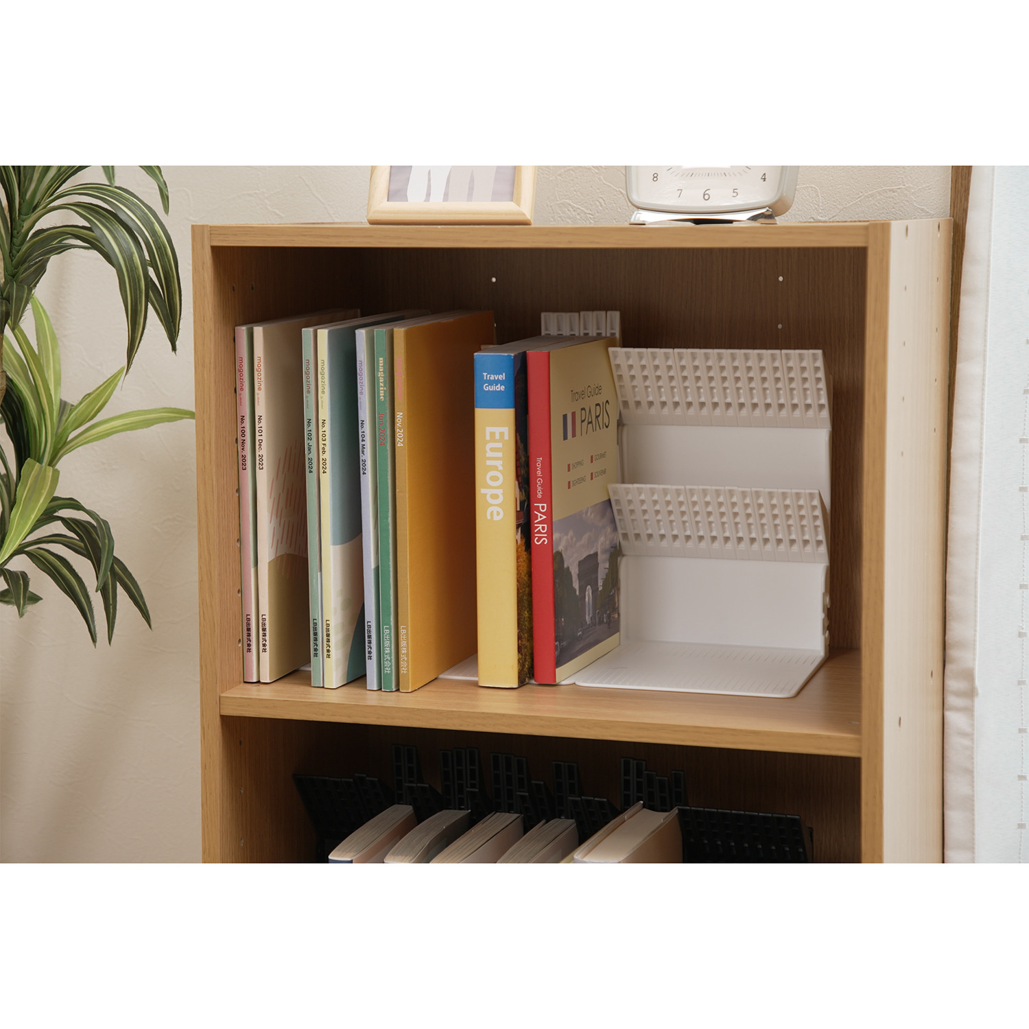 リヒトラブ １冊でも倒れない ブックスタンド 雑誌対応サイズ ２種２個セット 