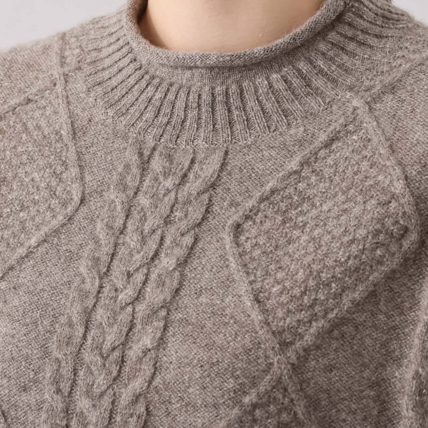 エヌエフ 自社牧場で育った ウール１００％ ケーブルニットベスト