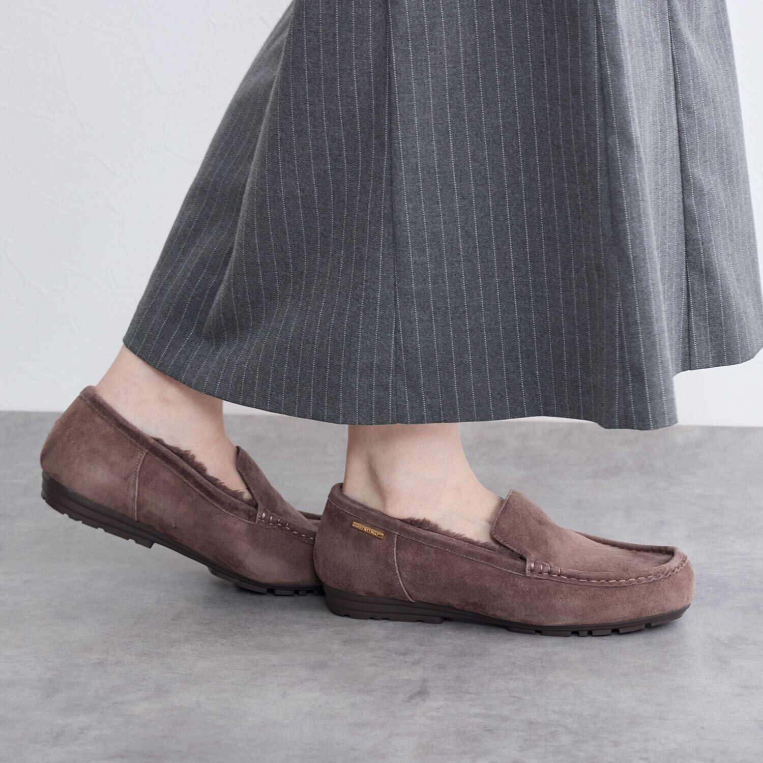 卑弥呼 はっ水シープレザー ＮＥＷ フレキシブルライトソール ふわふわモカシン