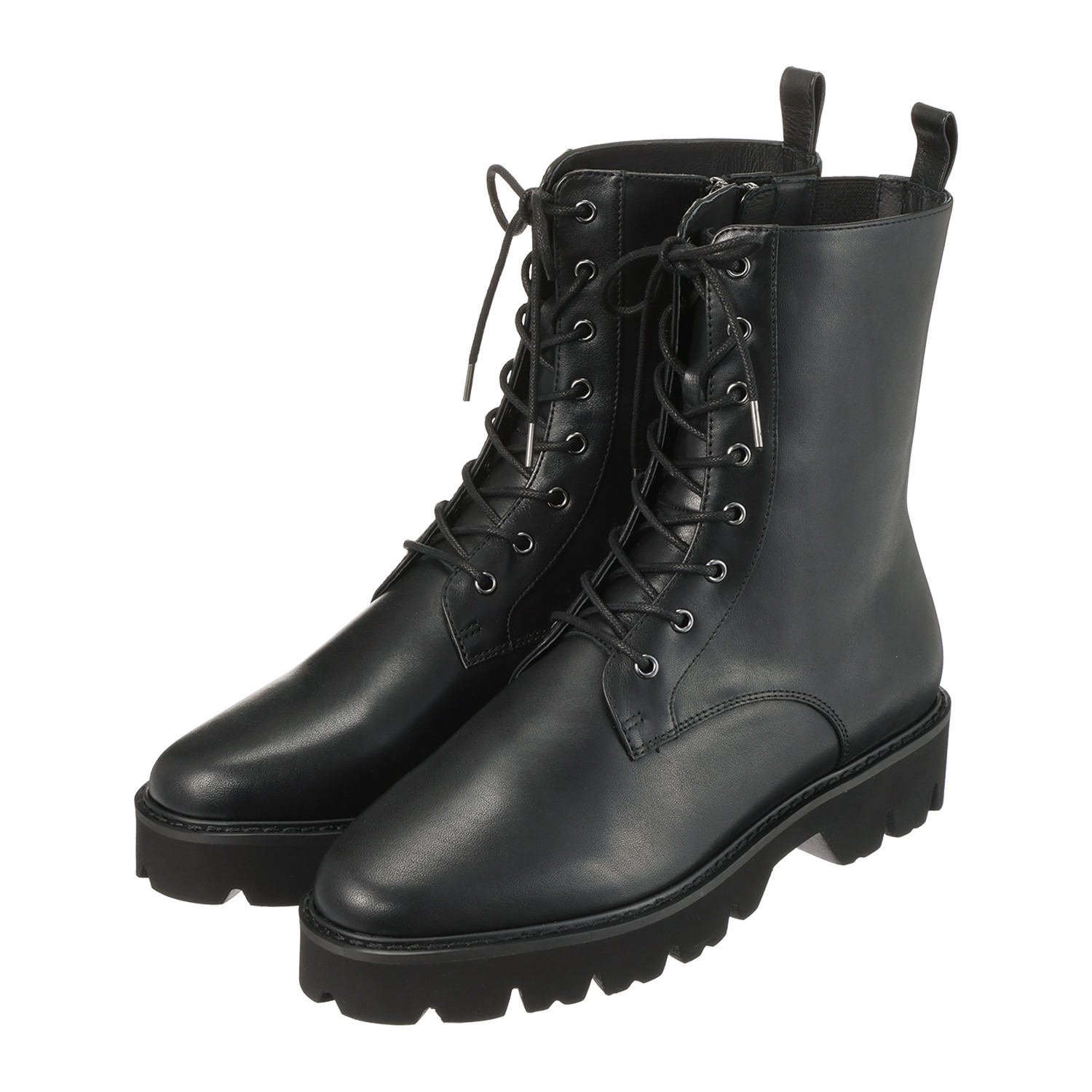 卑弥呼 日本製 はっ水牛革 レースアップ トラックソールブーツ