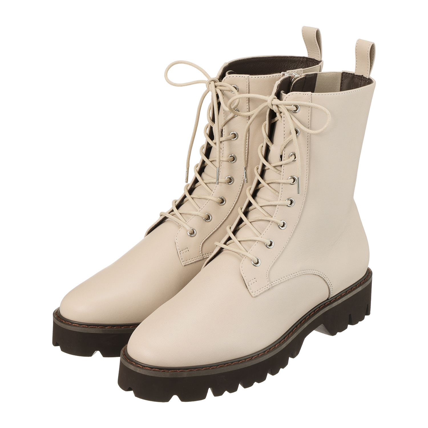 卑弥呼 日本製 はっ水牛革 レースアップ トラックソールブーツ