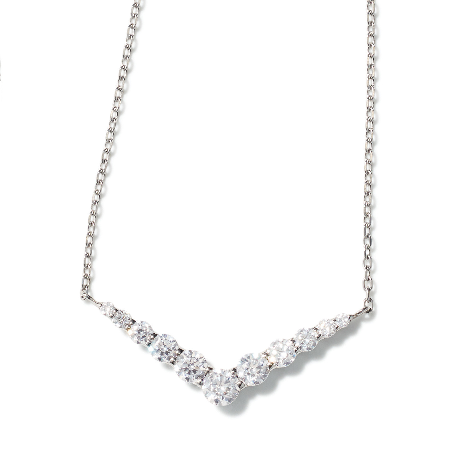 ステングレイス サージカルステンレス プレシオサ社製ＣＺ Ｖライン グラデーションネックレス