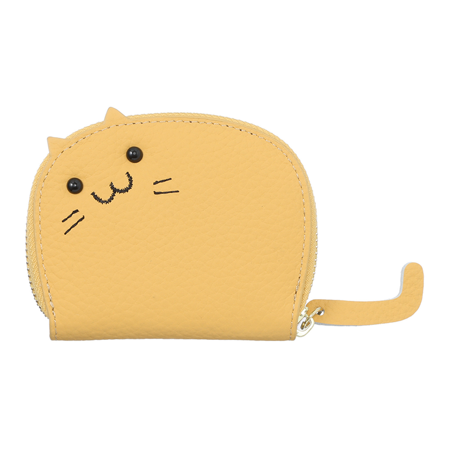 モーヴ 本革 ねこちゃん ジャバラカードケース