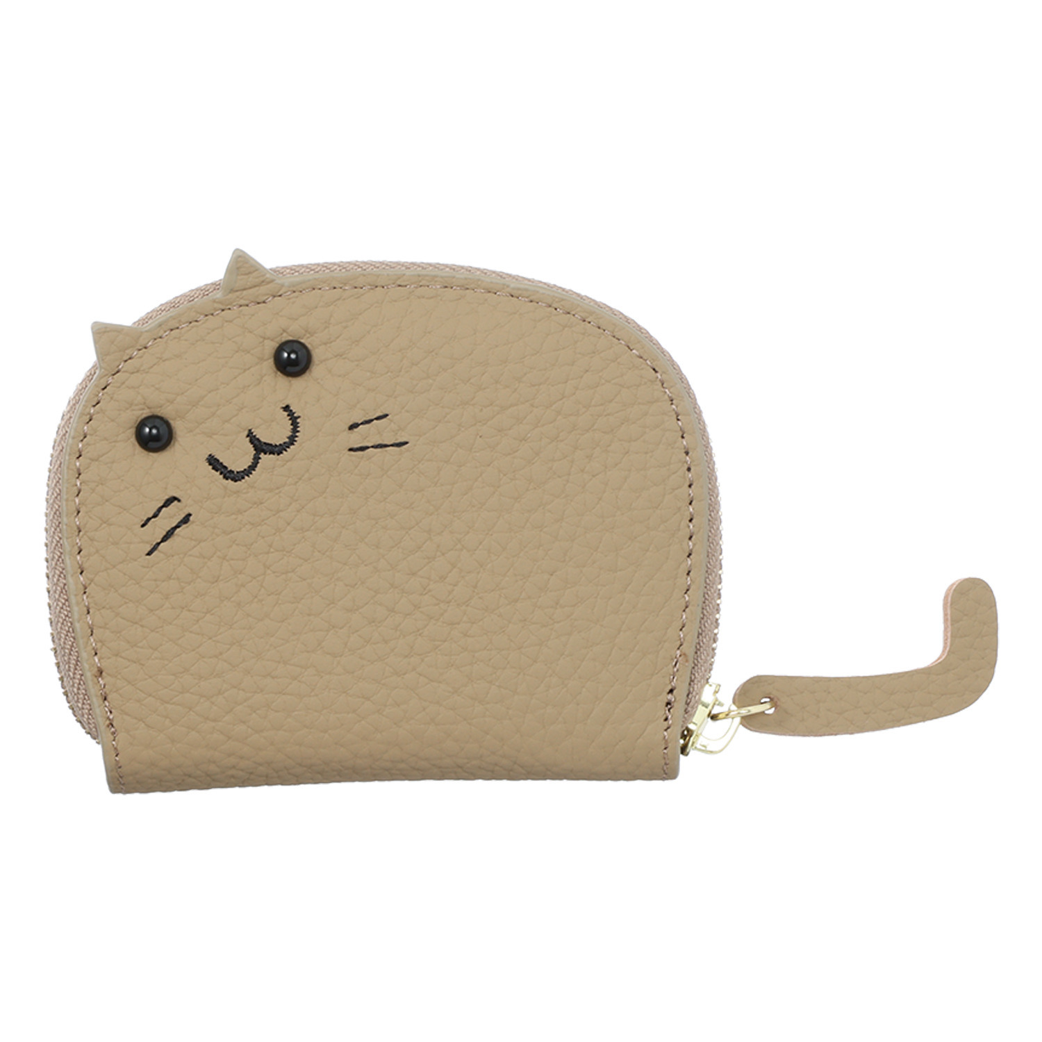 モーヴ 本革 ねこちゃん ジャバラカードケース